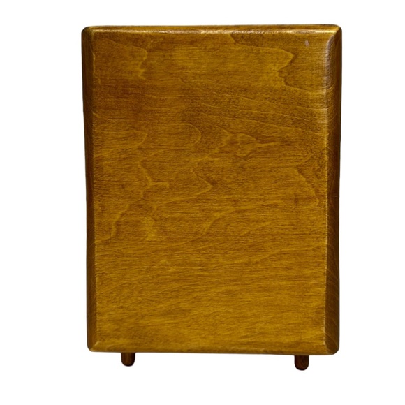 Antique Post Office Double Eagle Dial Door Coin Bank Wooden Box 7" x 5" x 6.5" - Picture 8 of 13